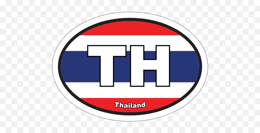 Thailand Th Flag Oval Sticker - Circle Emoji,Thailand Flag Emoji