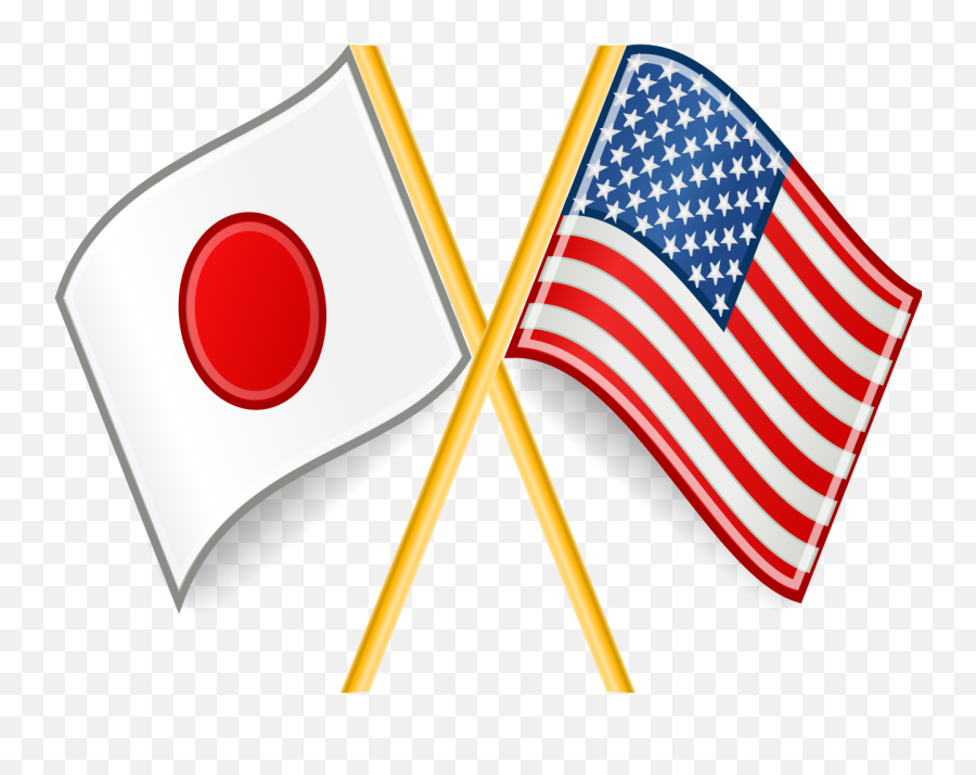 Japan And U - Japan And Us Flags Emoji,American Flag Made Out Of Emojis