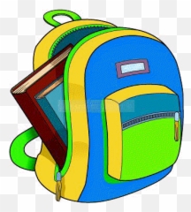 Clipart Book Bag - Things In The Classroom Art Emoji