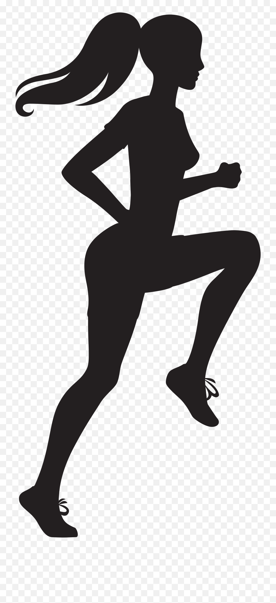 Clipart Silhouette Transparent - Fitness Woman Silhouette Png Emoji,Woman Running Emoji