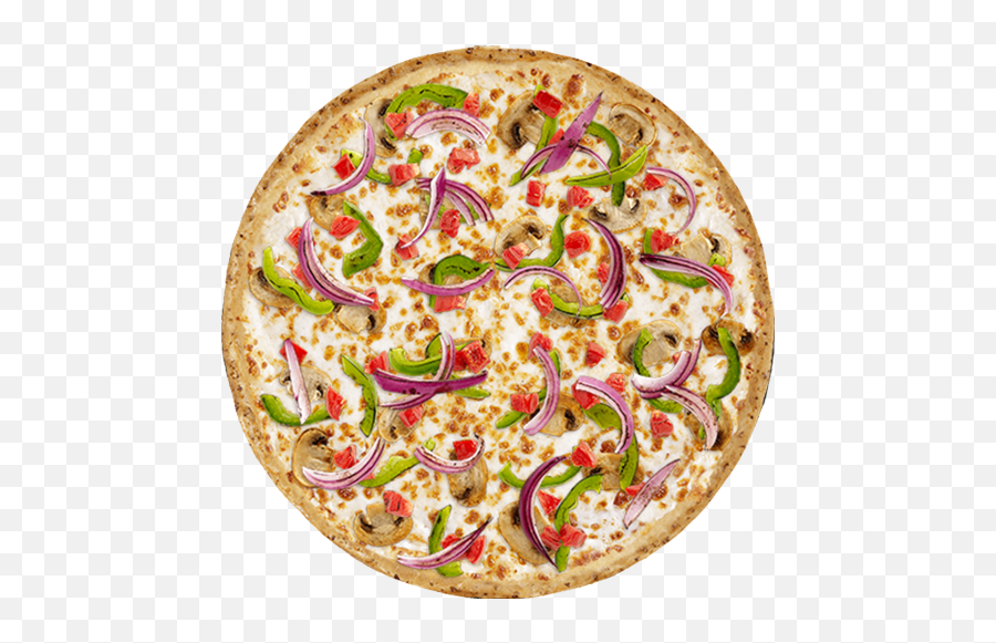 Download Vegetarian Pizza - Vegetarian Pizza Top View Full Pizza Vegetarian Png Emoji,Veggie Emoji
