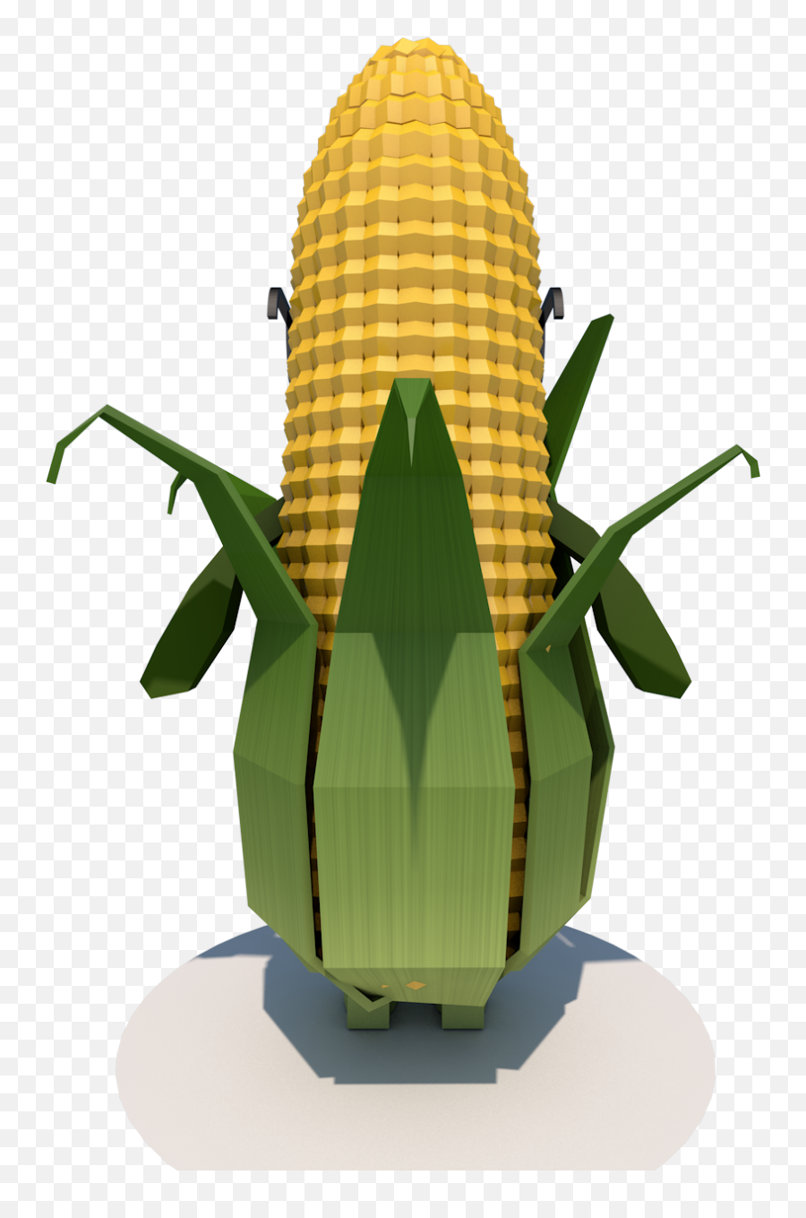 Low Poly Corn Character Character Low Poly Corn - Low Poly Corn Plant Emoji,Corn Dog Emoji