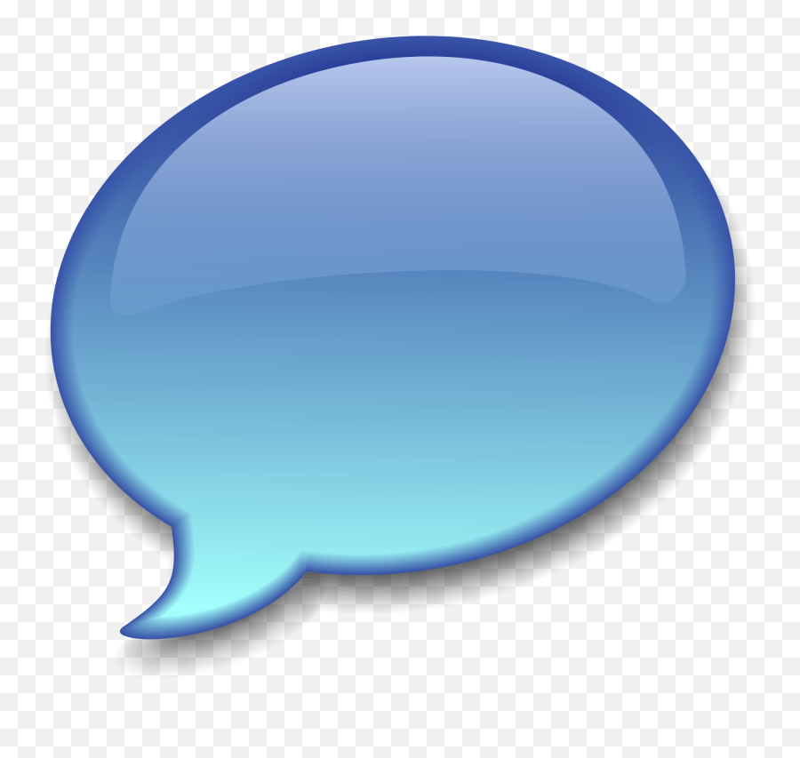 Download File - Blue Speech Bubble Transparent Background Emoji,Speech Balloon Emoji