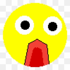 Shocked Emoji Clipart - Pixel