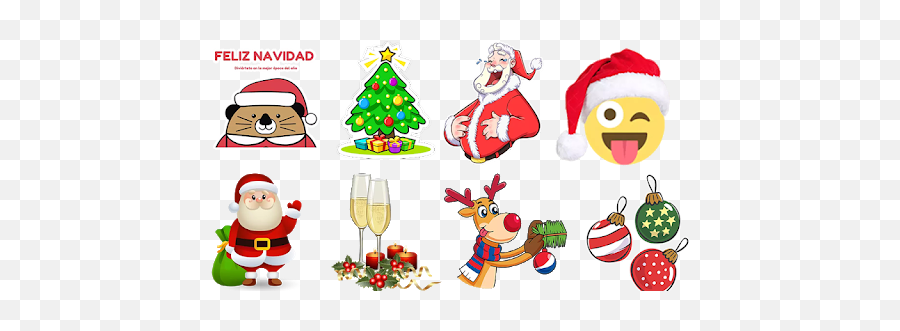 Download Christmas Stickers For - Stickers De Navidad Para Whatsapp Emoji,Christmas Emojis For Android