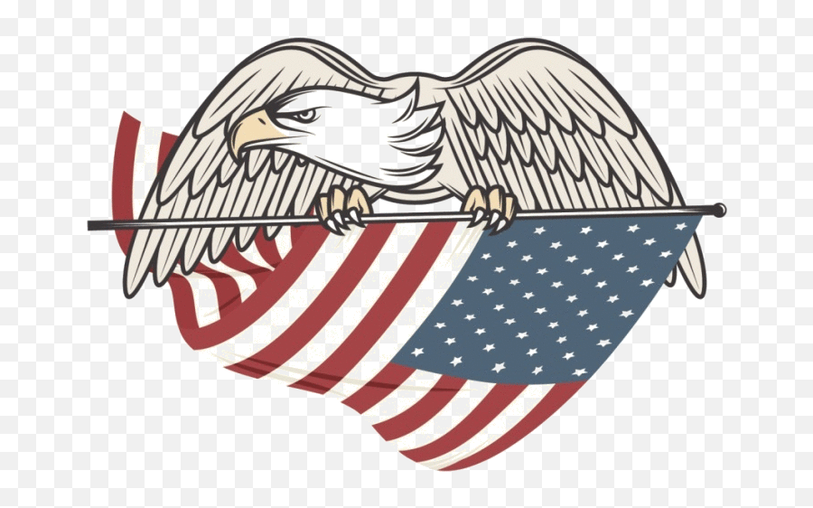 American Flag Eagle Png - Eagle Holding American Flag Police Vector Badge Eagle Emoji,Belize Flag Emoji