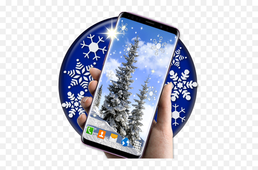 Winter Snow Wallpapers Forest Live Wallpaper U2013 Apps Bei - Smartphone Emoji,Snow Emojis