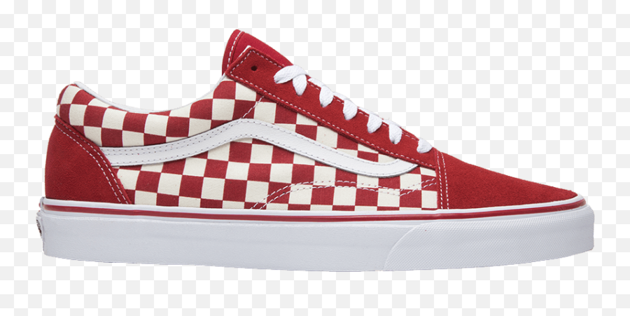 Red Checkered Vans Shoes - Vans Old Skool Red Checkerboard Emoji,Emoji Shoes Vans