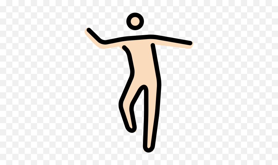 Man Dancing Light Skin Tone Emoji - Dot,Dance Party Emoji