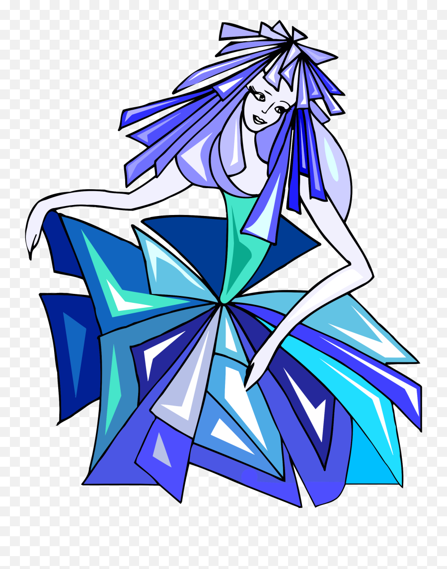 Dancer In Blue Flowers Dress Vector Clipart Image - Žena Kreslený Taneník Transparent Emoji,Ghost Emoji