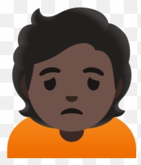 Dark Skin Tone Emoji - Sad Person