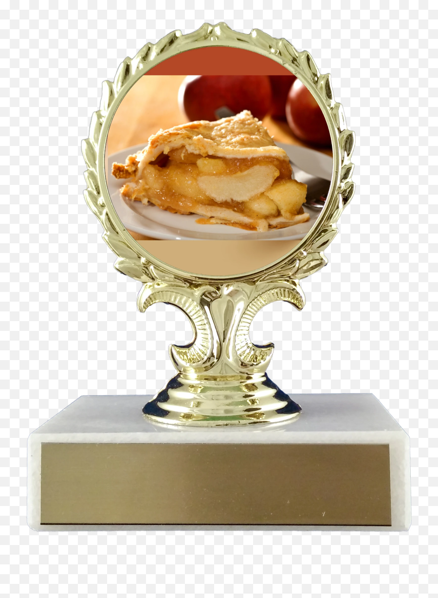 Pie Logo Trophy On Marble Base - Corn Dog Trophy Emoji,Trophy And Cake Emoji