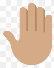 Raised Back Of Hand Emoji With Medium Skin Tone Meaning - Sign,Hand Emoji