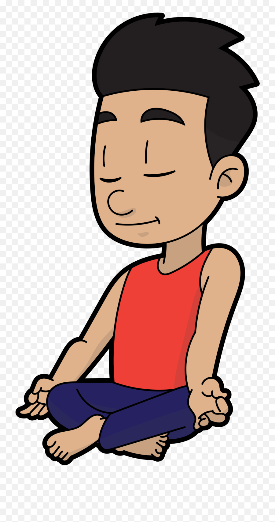 Meditation Man Png - Meditation Cartoon Png Emoji,Meditate Emoji