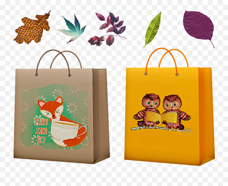 Shopping Bags Fall Autumn - Bag Emoji,Emoji School Bag