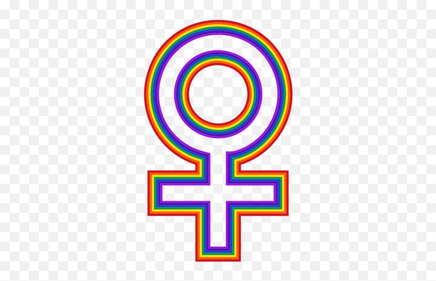 Rainbow Female Symbol - Female Symbol Emoji,Scorpio Symbol Emoji