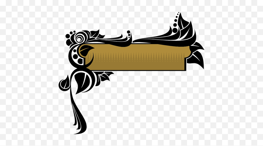 Vector Image Of Brown Rectangular - Decorative Banner Transparent Png Emoji,Flag Horse Lady Music Emoji