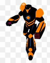 Robot Black Orange Transformer Android - Red And Black Robot Emoji,Black Fist Bump Emoji