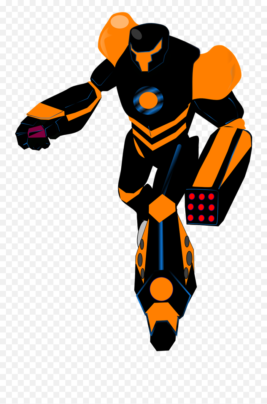 Robot Black Orange Transformer Android - Red And Black Robot Emoji,Black Fist Bump Emoji