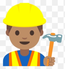 Emoji U1f477 1f3fd - Worker Transparent Png