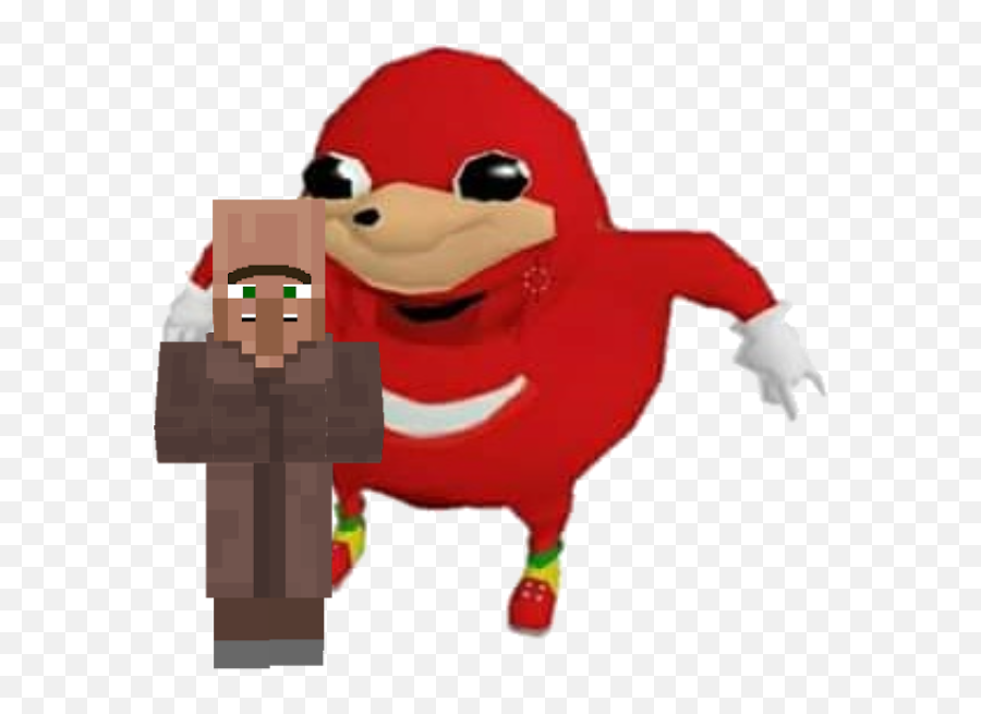 Freetoedit Ugandan Knuckles Meets A Minecraft Villager - Do You Know Da Wea Emoji,Ugandan Knuckles Emoji