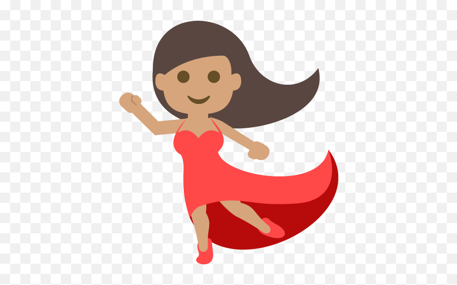 Dancer Medium Skin Tone Emoji Emoticon Vector Icon - Dancing Emoji,Emoji Eating