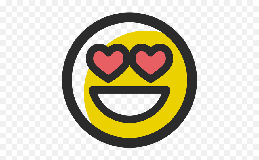 In Love Colored Stroke Emoticon - Circle Emoji,Whistle Emoticon