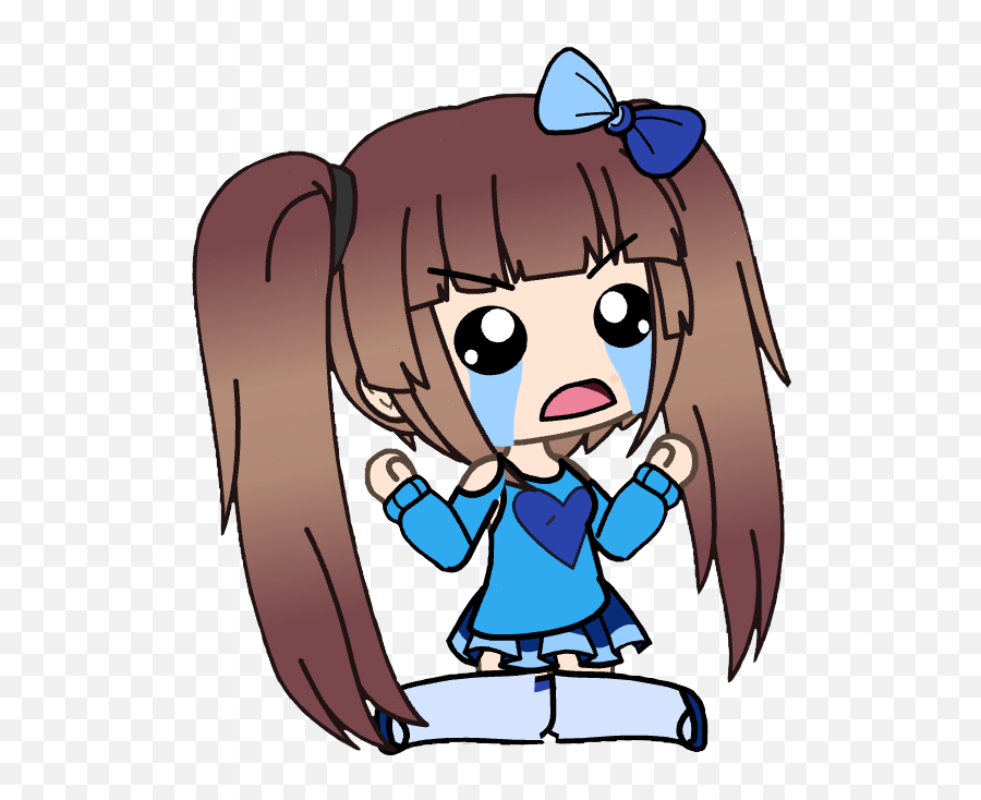Crying Sad Bully Mourning Angry Tears - Gacha Life Sad Face Emoji,Angry Crying Emoji Meme