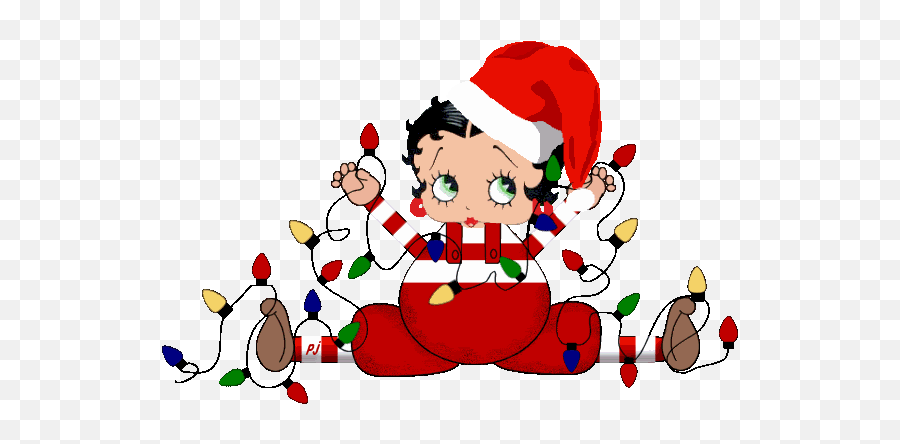 The - Betty Boop Christmas Gif Emoji,Animated Christmas Emoticon