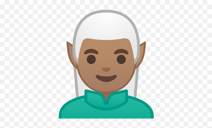 Man Elf Emoji With Medium Skin Tone - Dark Elf Elf Icon,Elf Emoticon