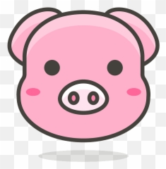 Pig Face Emoji Clipart - Smiley Face Clip Art,Woman And Pig Emoji