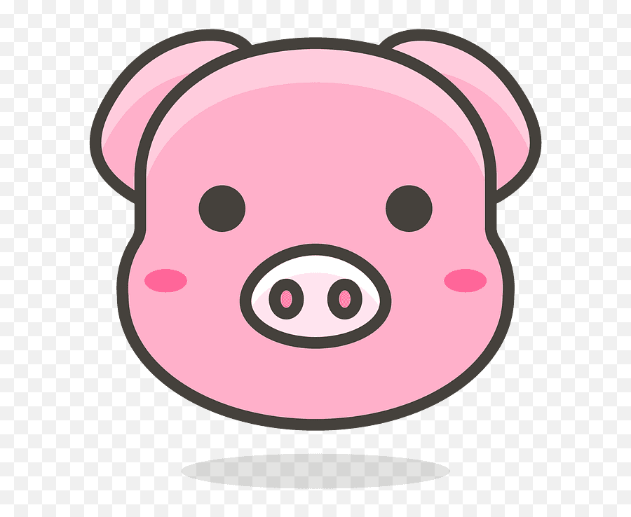 Pig Face Emoji Clipart - Smiley Face Clip Art,Woman And Pig Emoji