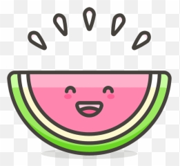 Watermelon Emoji Clipart - Cartoon Cute Smile Drawing,Watermelon Emojis