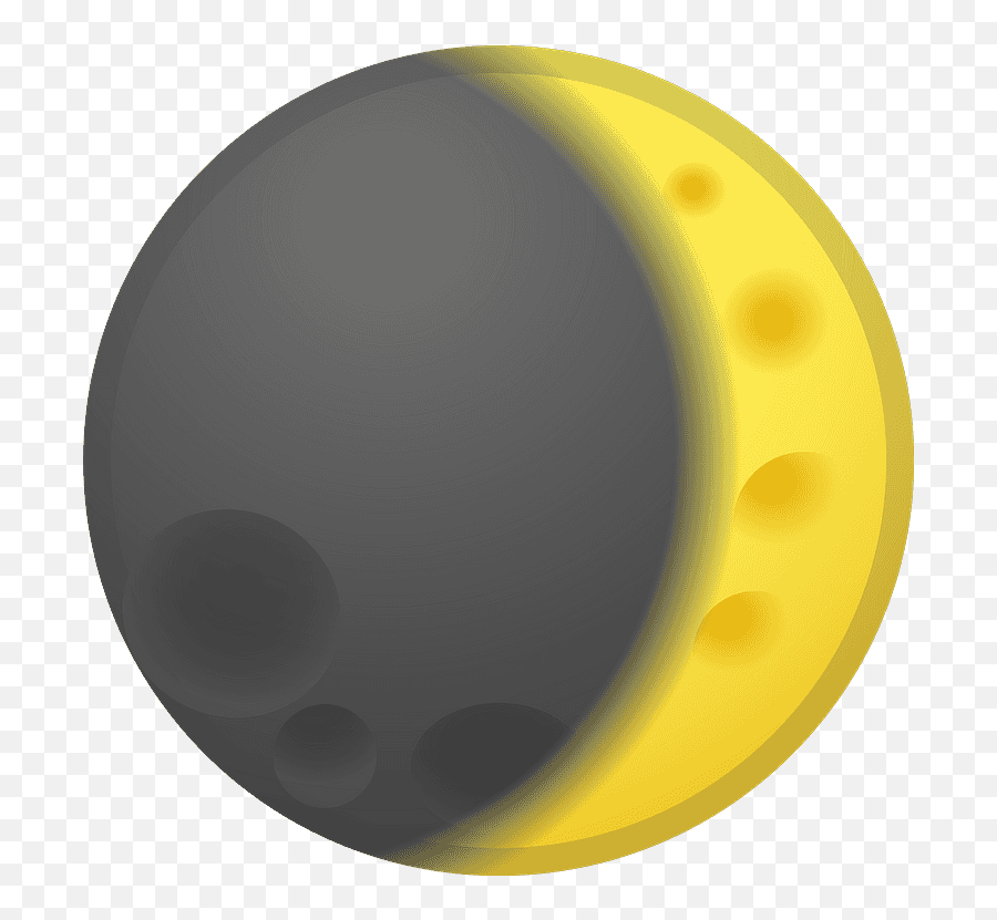 Waxing Crescent Moon Emoji Clipart - Emoji,Crescent Moon Emoji Png