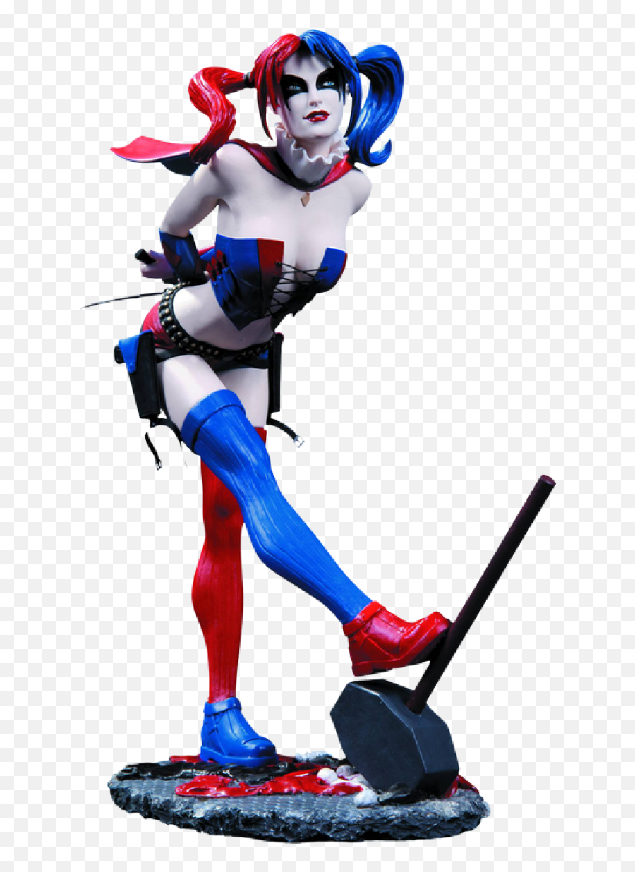 Harley Quinn Dc Cover Girls Statue - Harley Quinn New 52 Harley Quinn Statue By Dc Collectibles Emoji,Harley Quinn Emoji