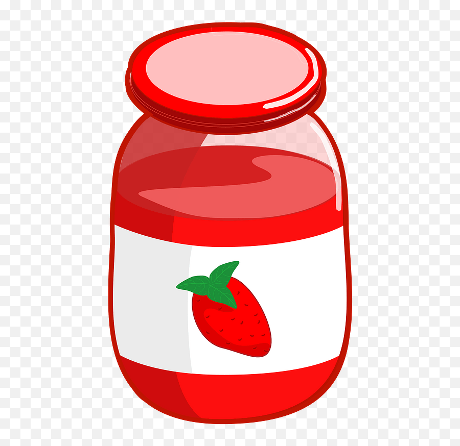 Strawberry Jam In A Jar Clipart Free Download Transparent - Jam Clipart Transparent Background Emoji,Jam Emoji