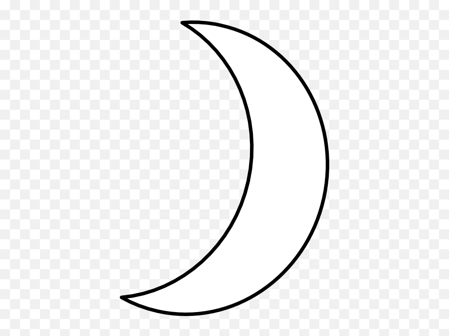Waning Crescent Moon Clipart - White Crescent Moon Png Emoji,Half Moon Emoji