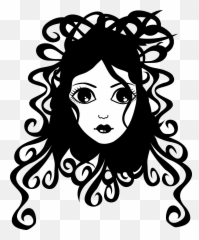 Curly Hair Clipart Black And White - Curls Black And White Emoji,Curly Hair Emoji