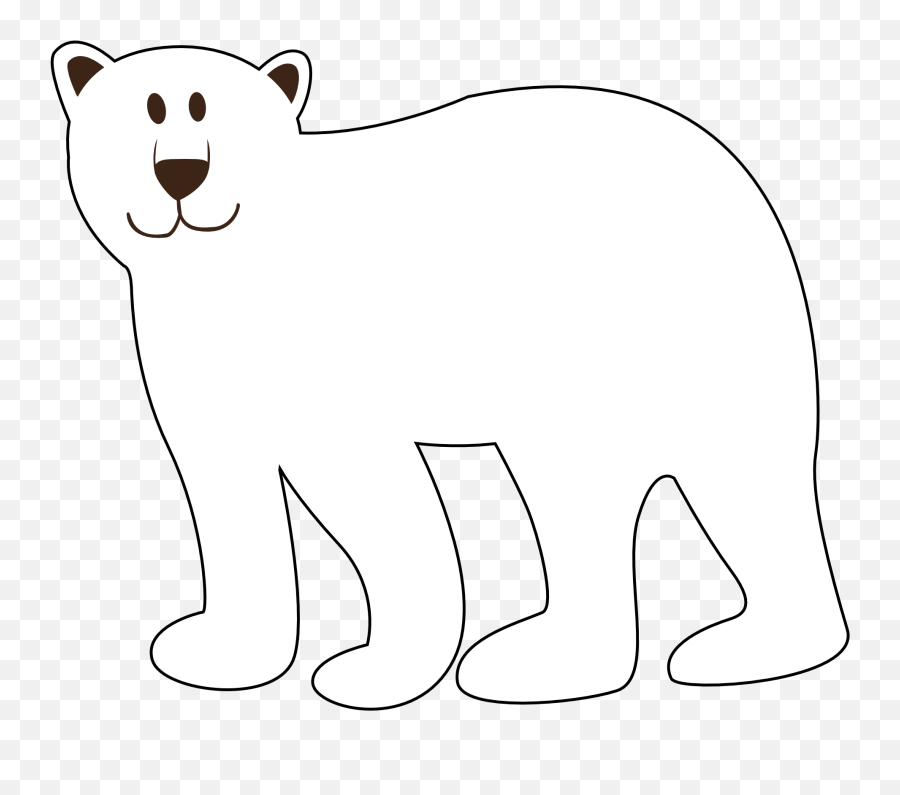 Polar Bear Clip Art Black And White - Polar Bear Clipart Free Emoji,Bear Hot Emoji