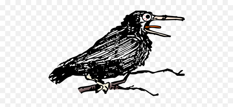 Free Afraid Scared Vectors - Croak Crow Emoji,Crow Emoji