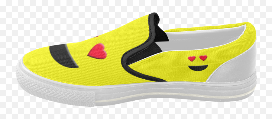 Emoticon Heart Smiley Womens Slip - Shoe Emoji,Emoji Slip On Shoes