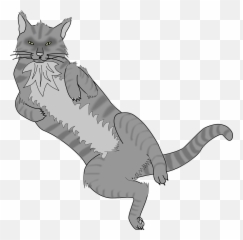 Cat Animal Feline Kitten Domestic - Laying On Its Back Cartoon Emoji