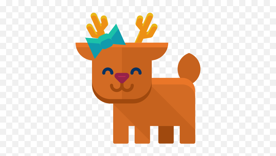 Animal Smile Winter Forest Deer Reindeer Icon - Icon Emoji,Reindeer Emoji