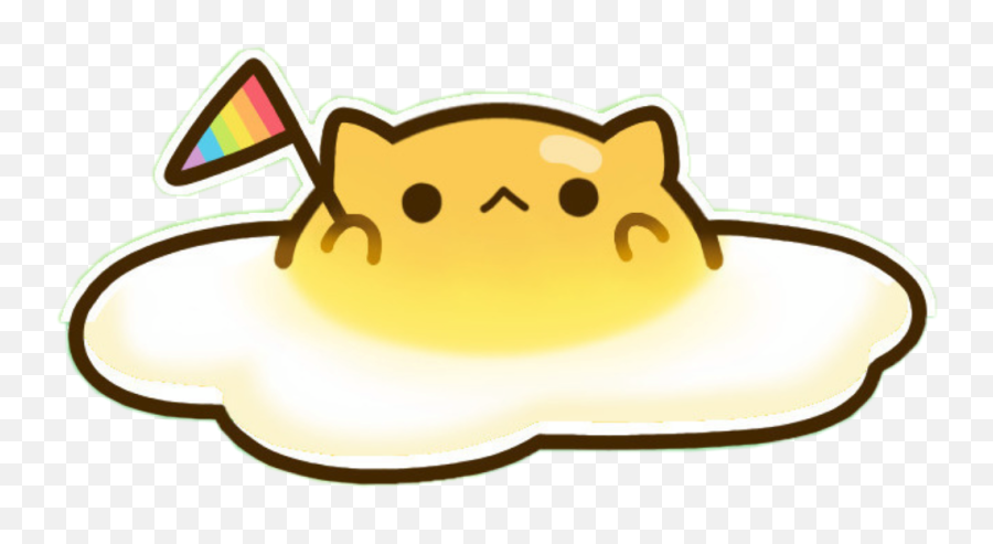 Flag Rainbow Egg Kawaii Cute Freetoedit - Clip Art Emoji,Cowboy Cat Emoji