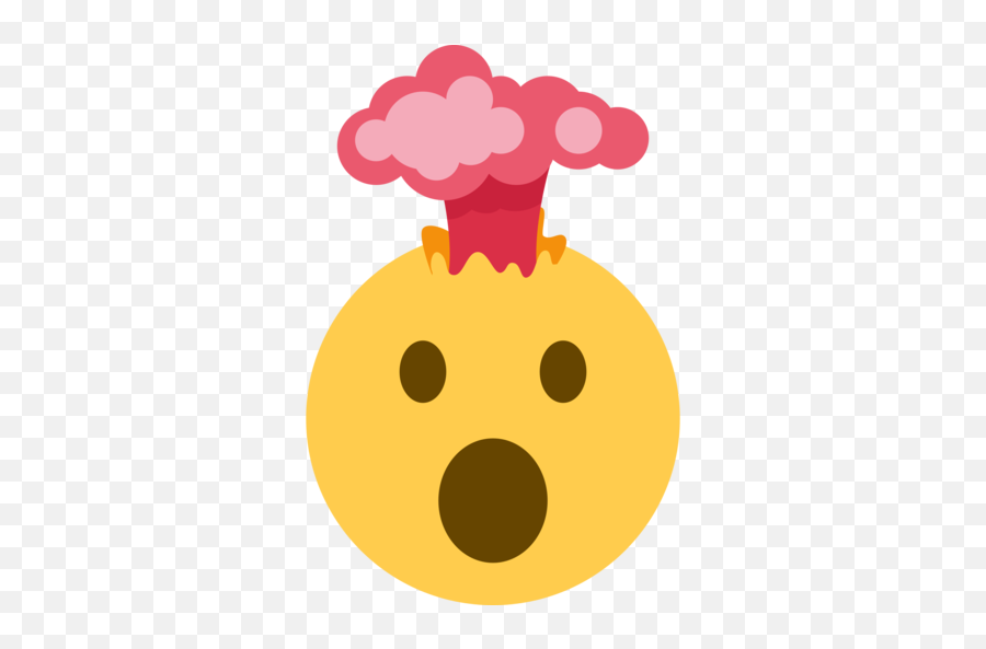 Exploding Head Emoji - Mind Blown Emoji Twitter,Explosion Emoji