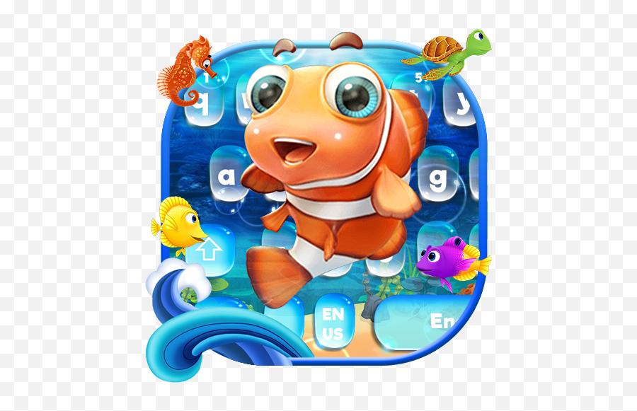Clown Fish Keyboard - Cartoon Emoji,Clown Fish Emoji