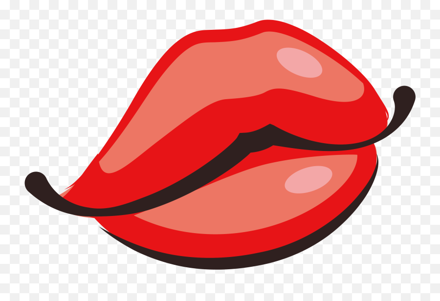 Orange Clipart Lips Orange Lips - Cartoon Lips Transparent Background Emoji,Pouty Lips Emoji