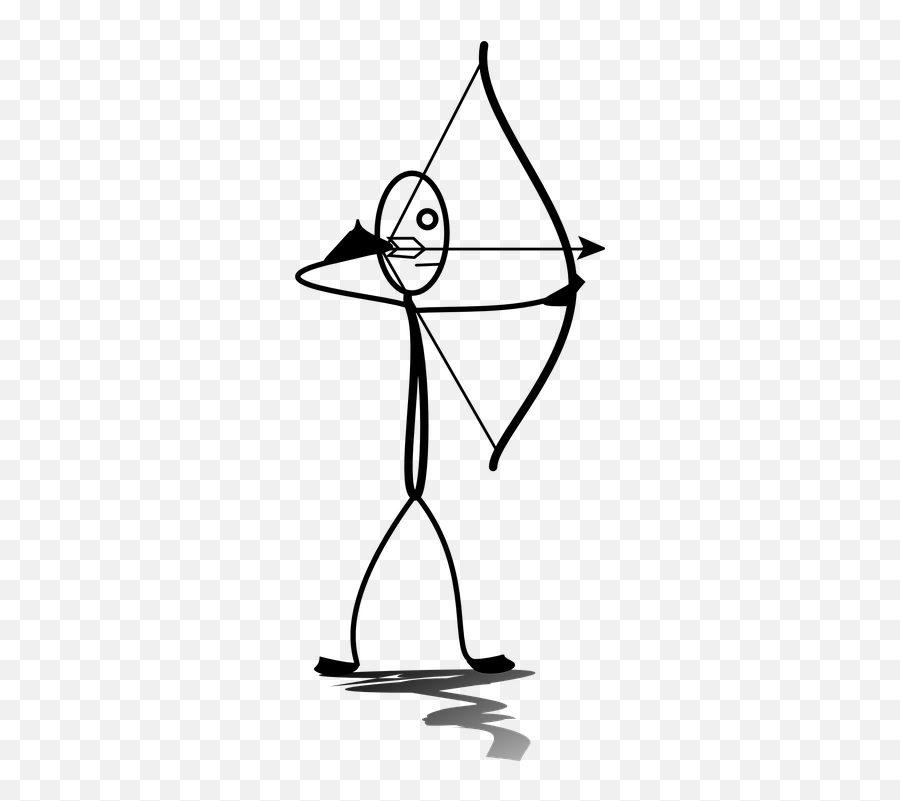 Stickman Arrow Bow - Stickman Transparent Emoji,Gift Arrows Emoji