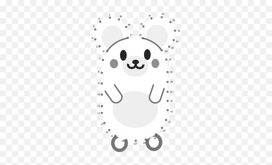 Connect The Dots Mouse Vector - Dot To Dot Clip Art Emoji,Emoji Minnie Mouse