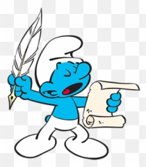 Smurfs Smurfette Comic Character - Poet Smurf Png Emoji,Smurf Emoticon